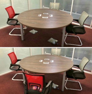 Table de r&eacute;union ronde X