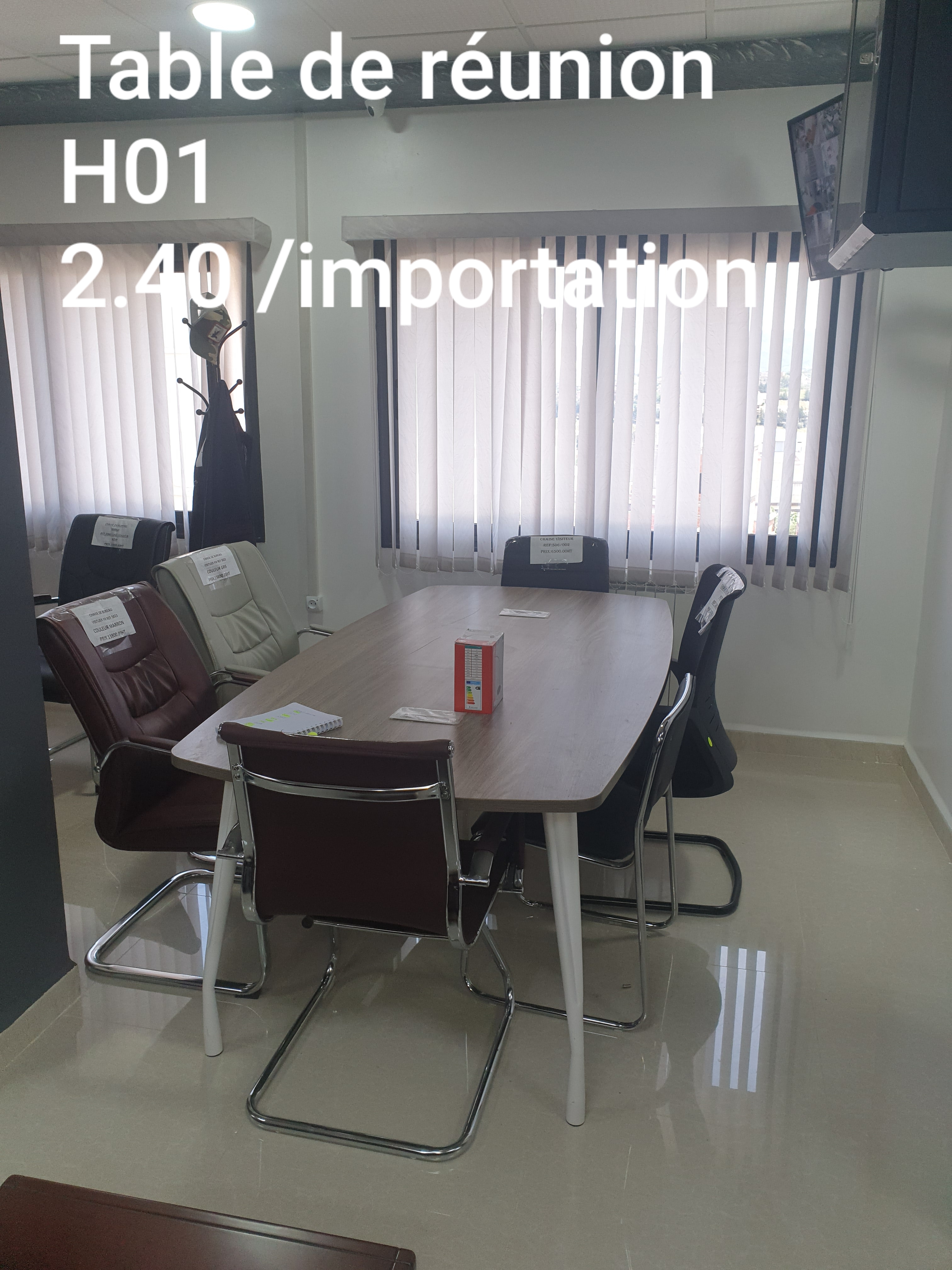 Table de réunion H-01 2.4m importation